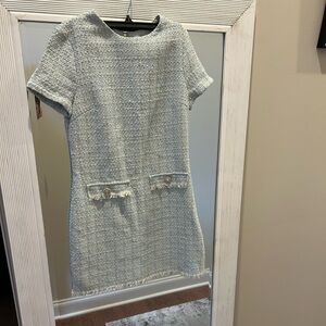 BeBop Light Blue Tweed Mini Dress